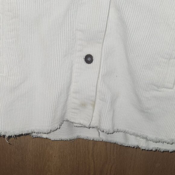 Zara Off White Cropped Corduroy Jacket Shacket Size XS - Picture 5 of 5